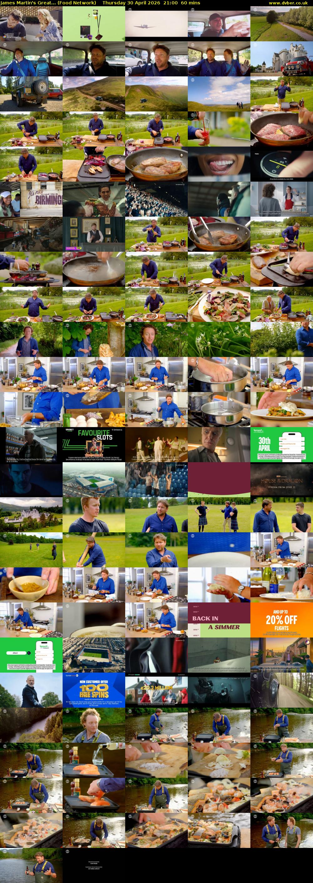 James Martin's Great... (Food Network) Thursday 30 April 2026 21:00 - 22:00