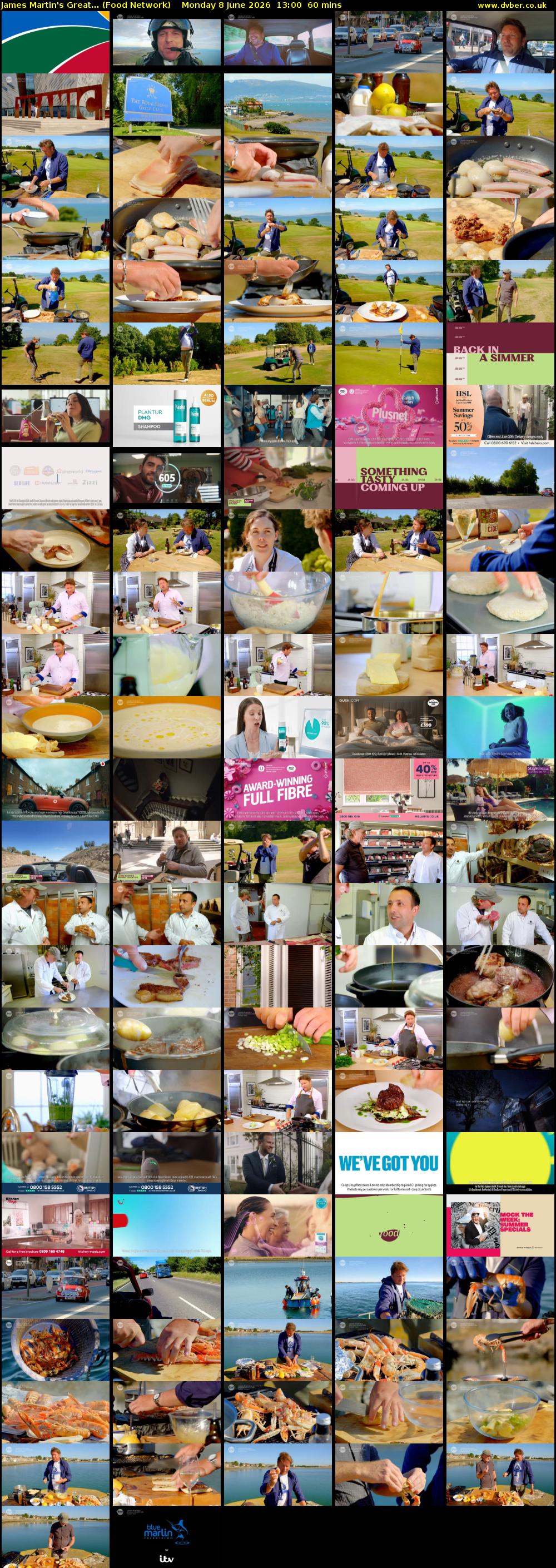 James Martin's Great... (Food Network) Monday 8 June 2026 13:00 - 14:00