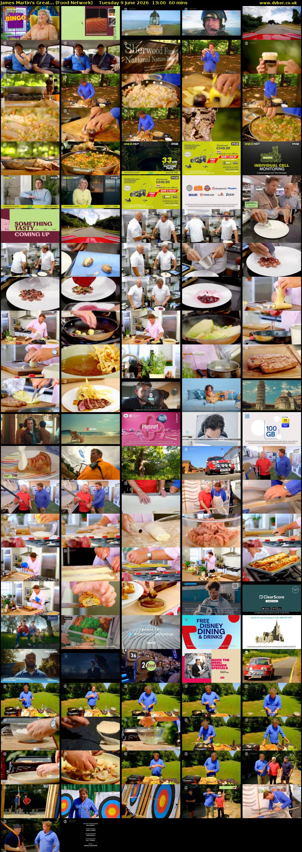 James Martin's Great... (Food Network) Tuesday 9 June 2026 13:00 - 14:00