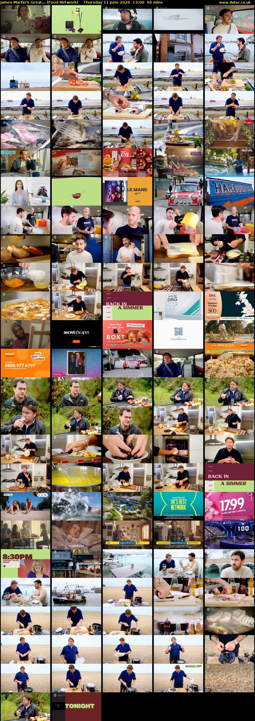 James Martin's Great... (Food Network) Thursday 11 June 2026 13:00 - 14:00