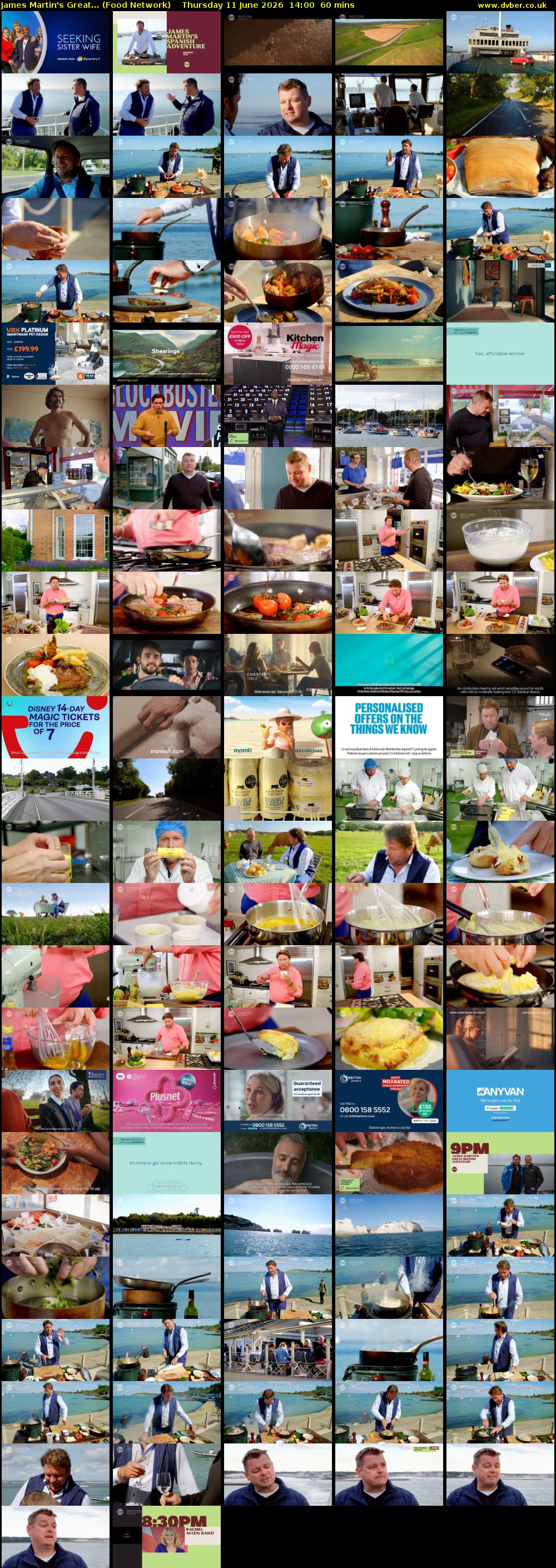 James Martin's Great... (Food Network) Thursday 11 June 2026 14:00 - 15:00
