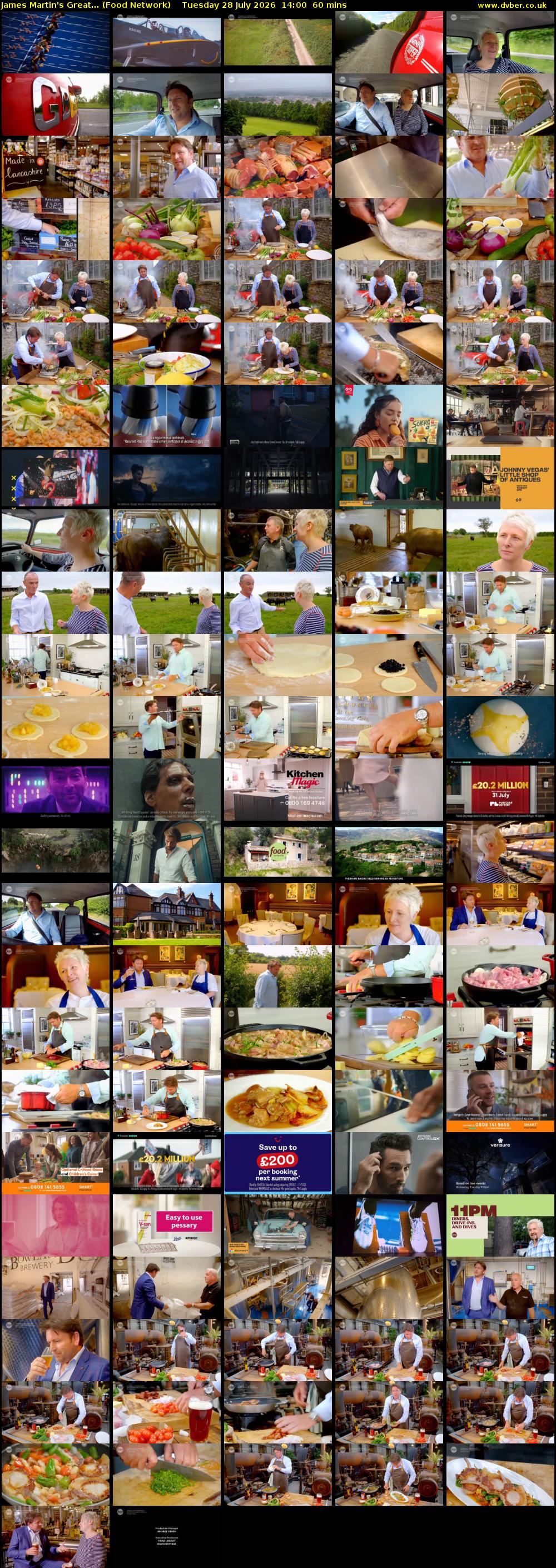 James Martin's Great... (Food Network) Tuesday 28 July 2026 14:00 - 15:00