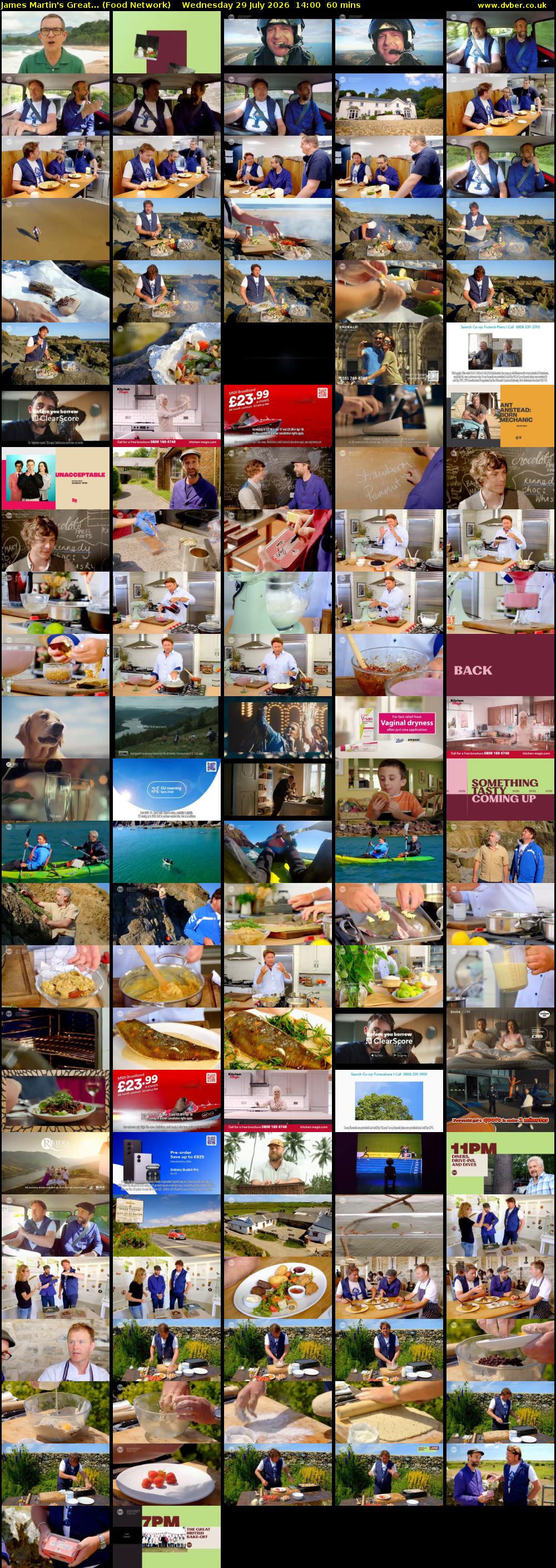 James Martin's Great... (Food Network) Wednesday 29 July 2026 14:00 - 15:00
