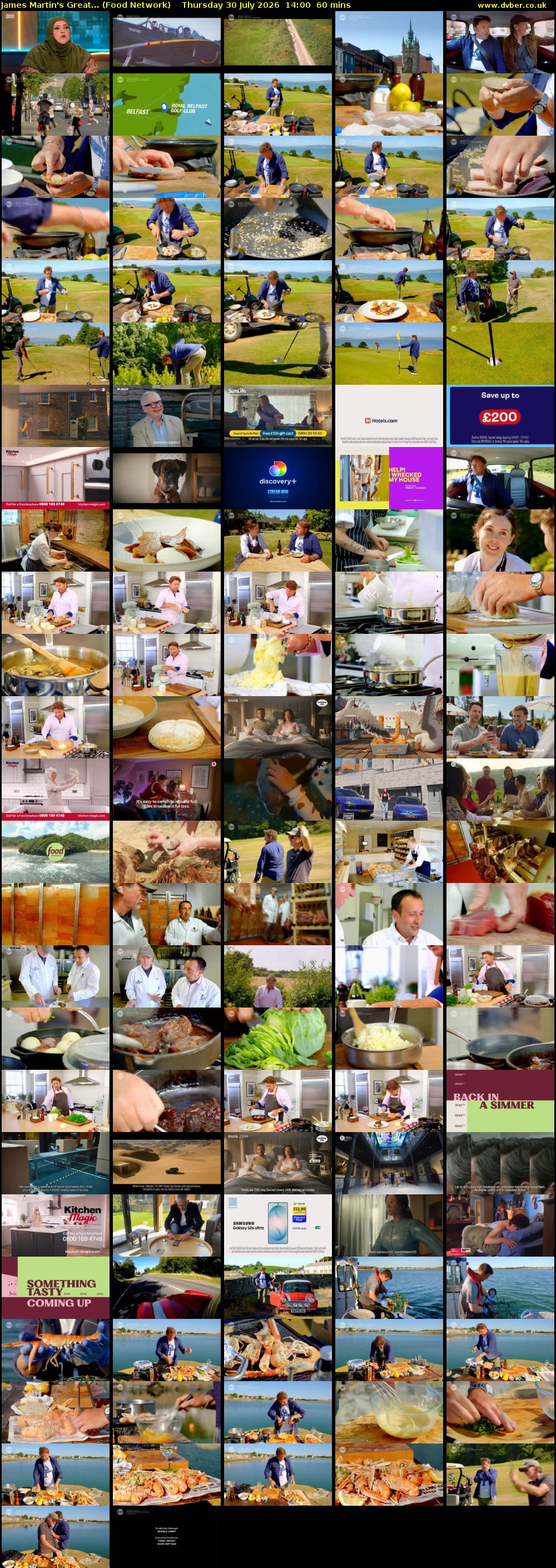 James Martin's Great... (Food Network) Thursday 30 July 2026 14:00 - 15:00