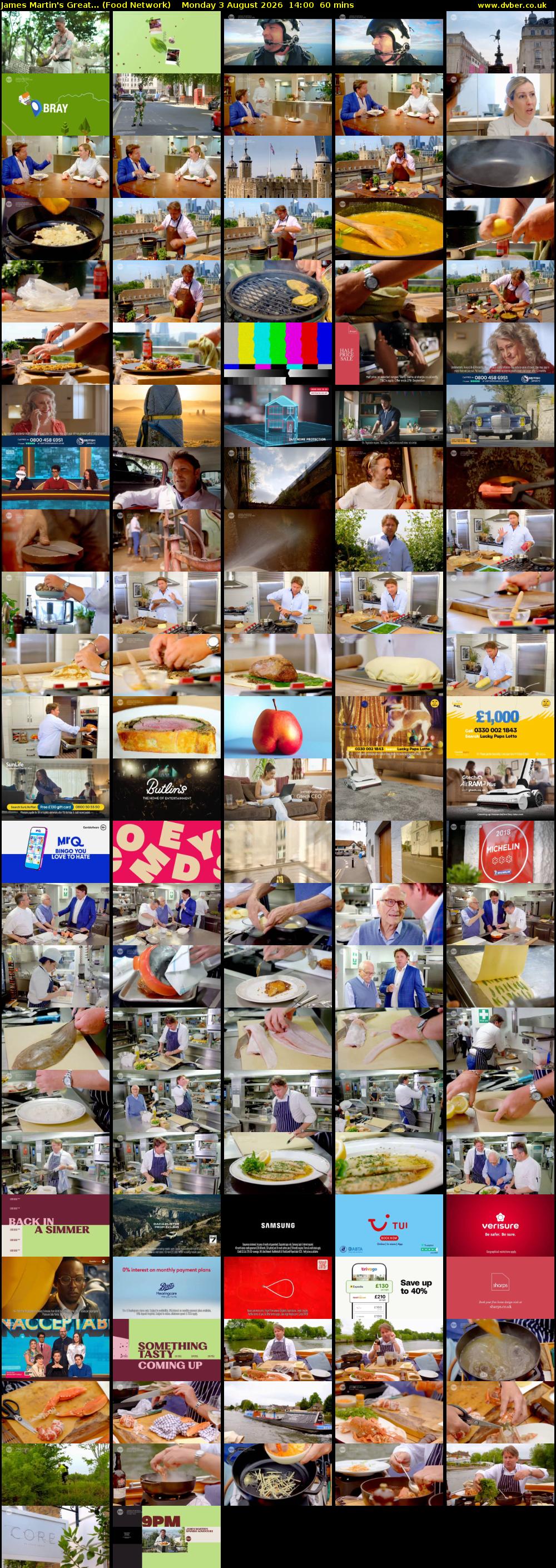 James Martin's Great... (Food Network) Monday 3 August 2026 14:00 - 15:00