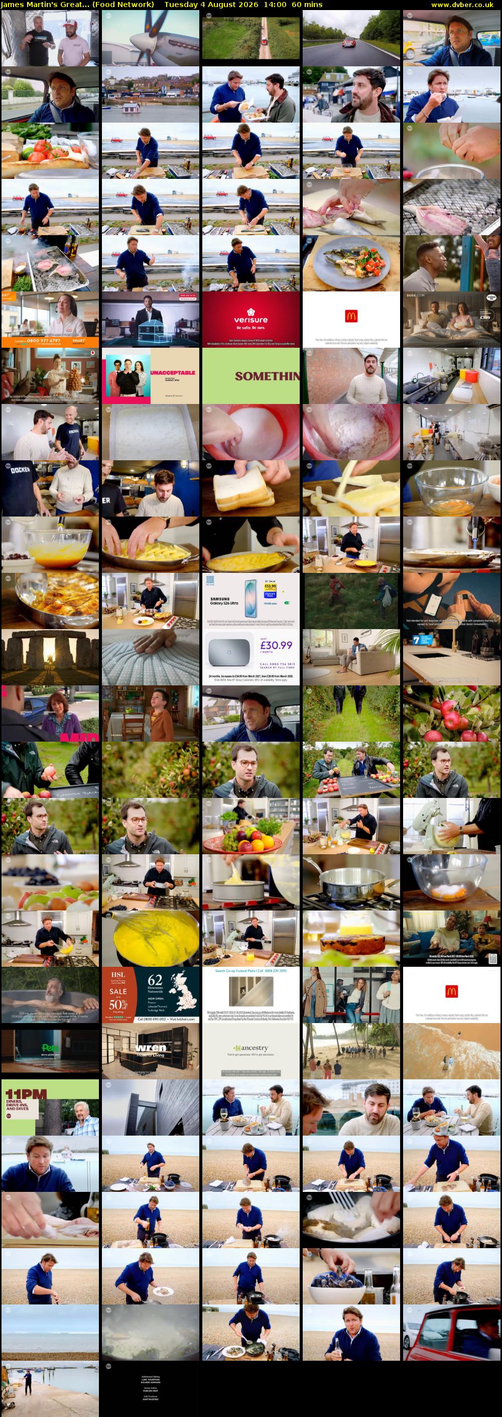 James Martin's Great... (Food Network) Tuesday 4 August 2026 14:00 - 15:00