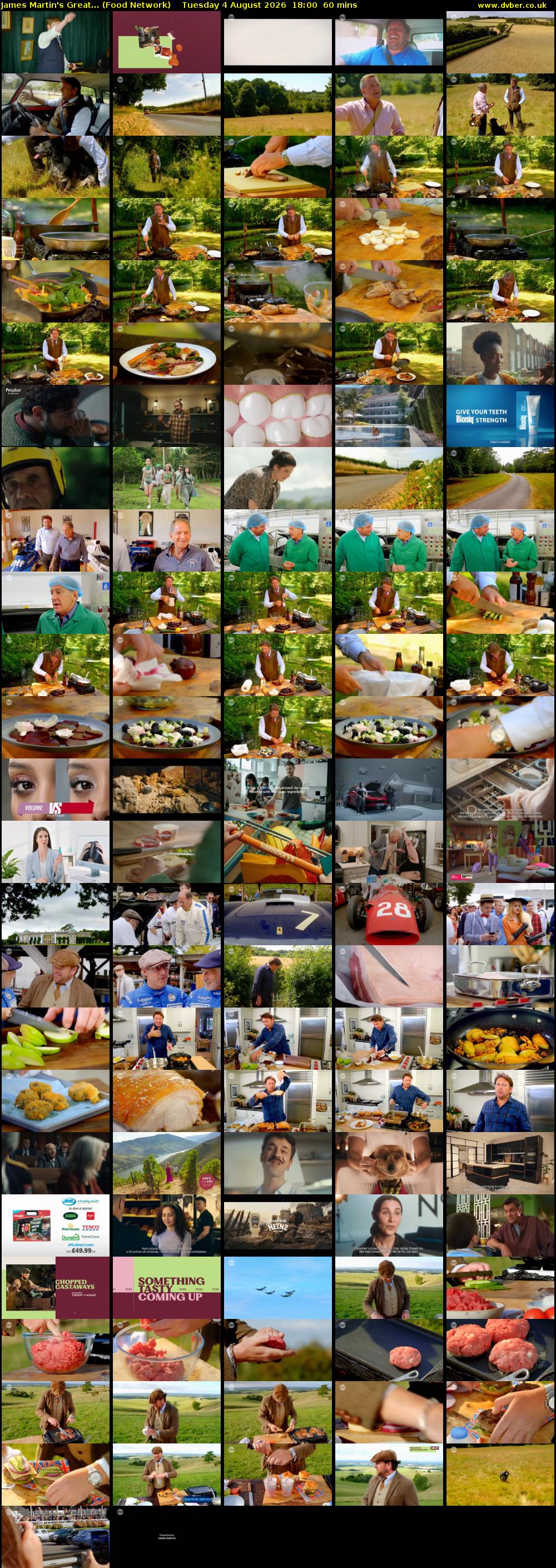 James Martin's Great... (Food Network) Tuesday 4 August 2026 18:00 - 19:00