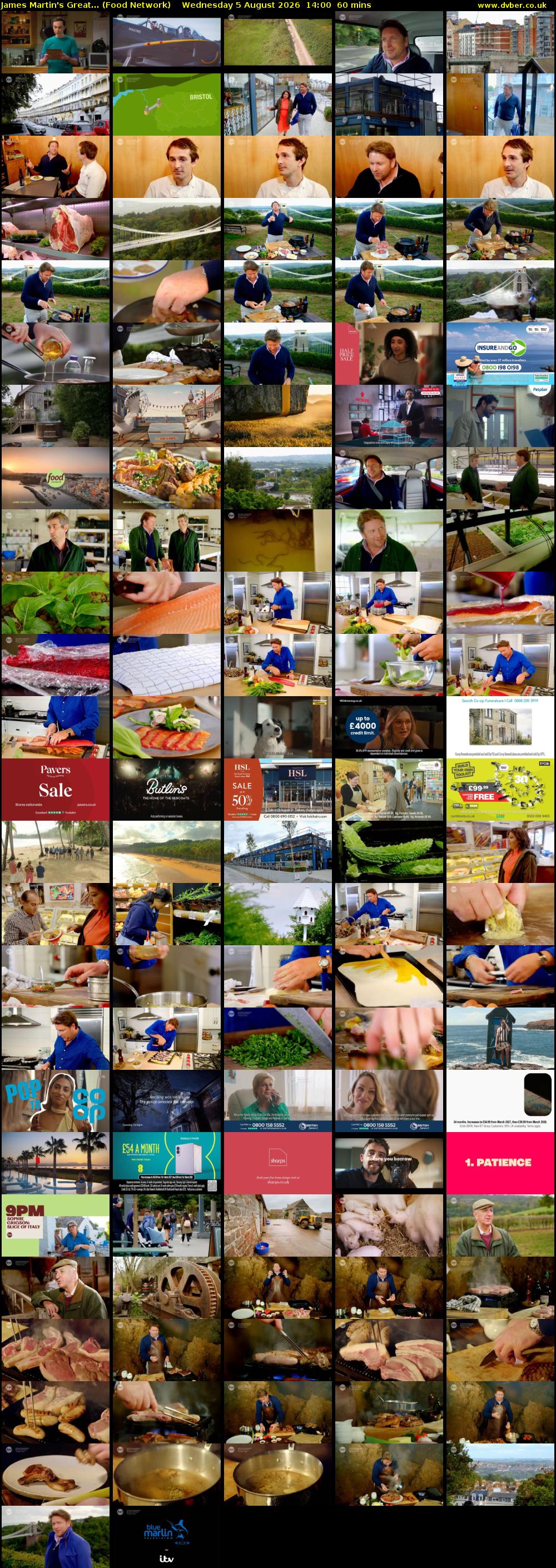 James Martin's Great... (Food Network) Wednesday 5 August 2026 14:00 - 15:00