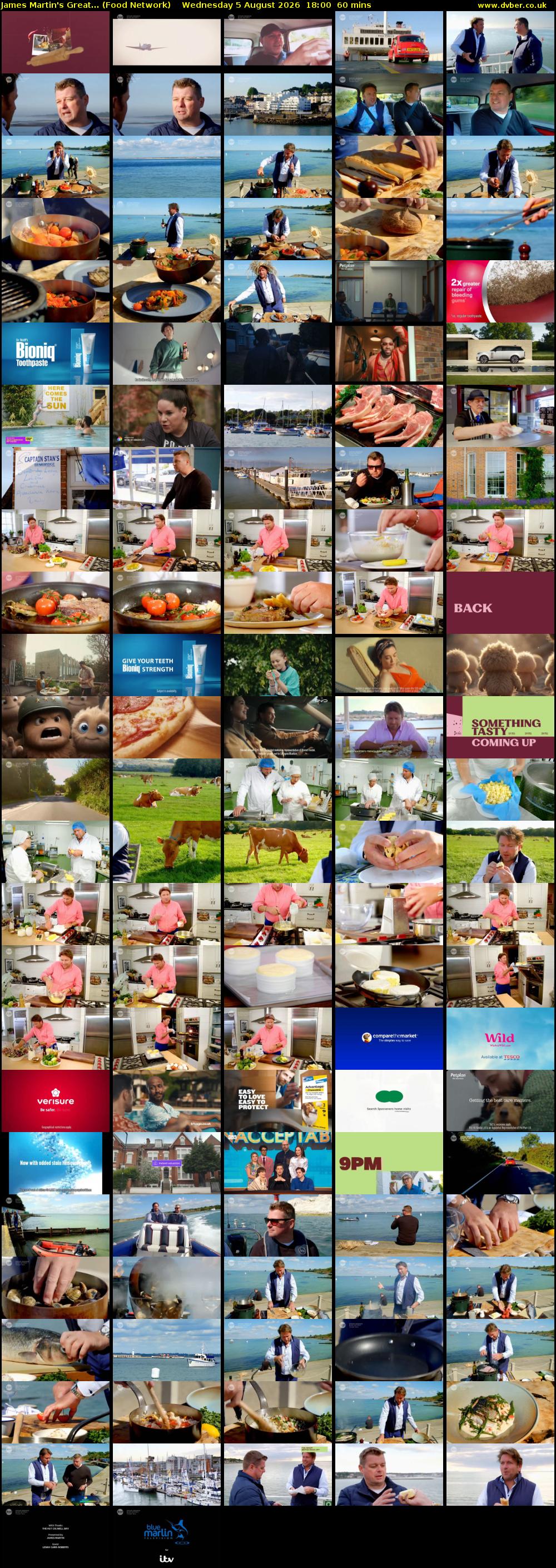 James Martin's Great... (Food Network) Wednesday 5 August 2026 18:00 - 19:00