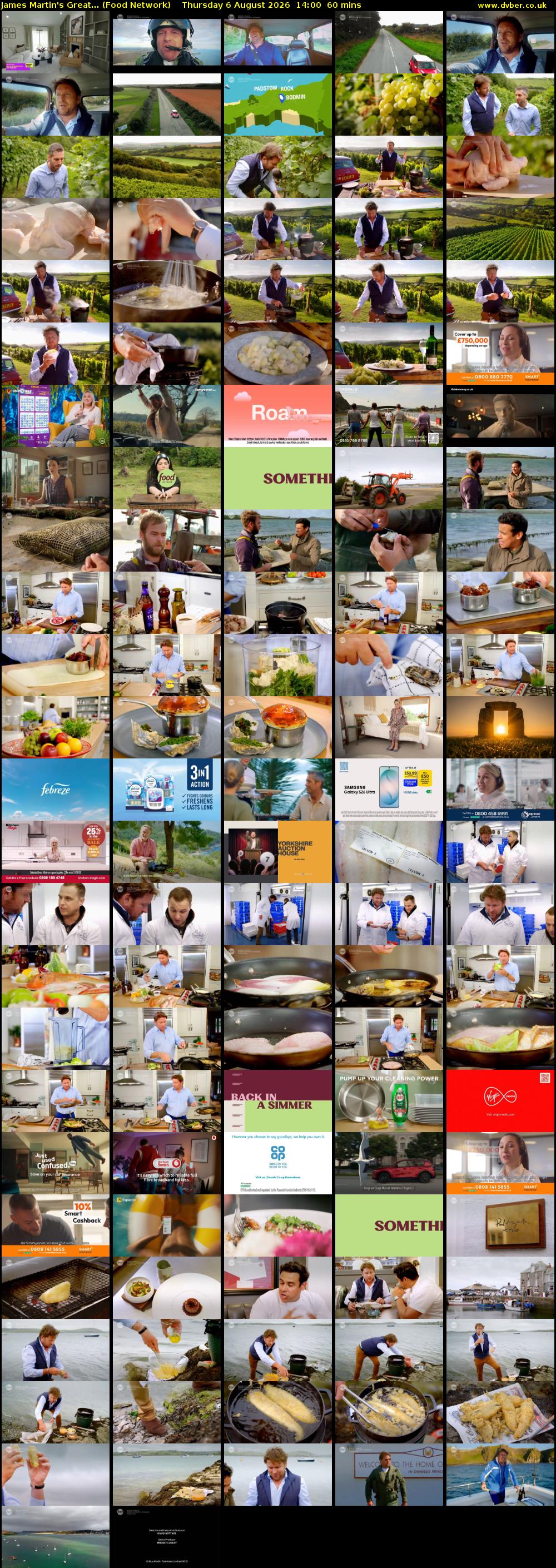 James Martin's Great... (Food Network) Thursday 6 August 2026 14:00 - 15:00
