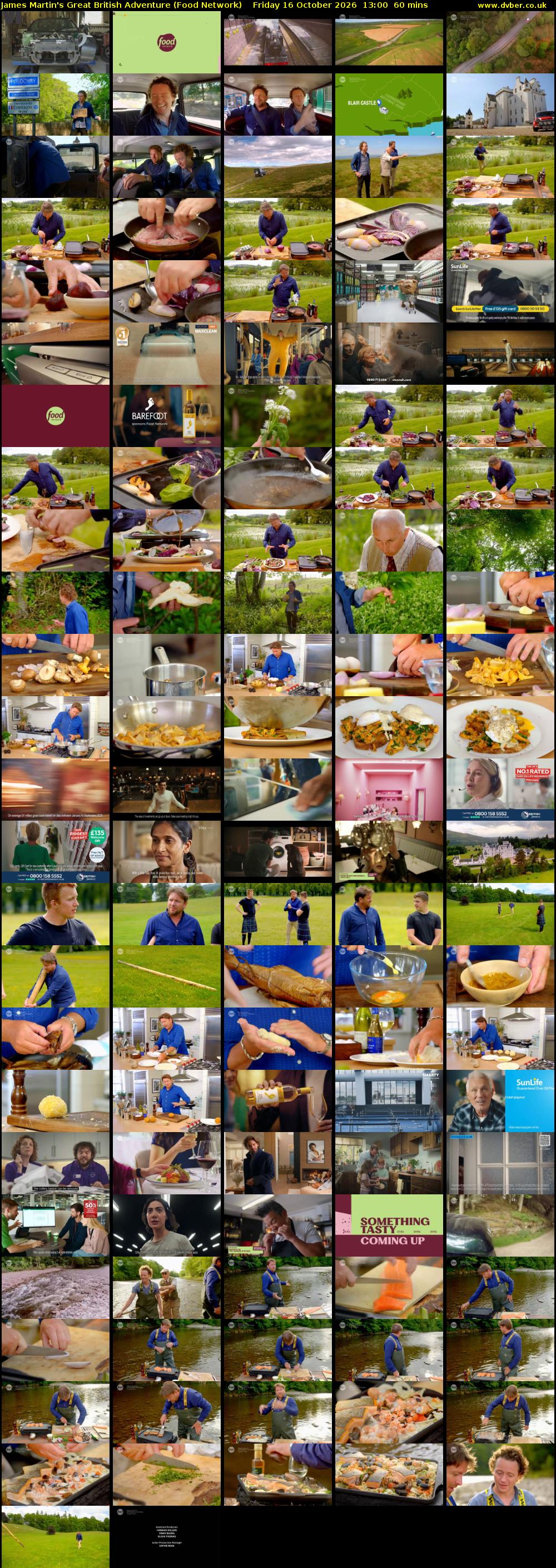 James Martin's Great British Adventure (Food Network) Friday 16 October 2026 13:00 - 14:00