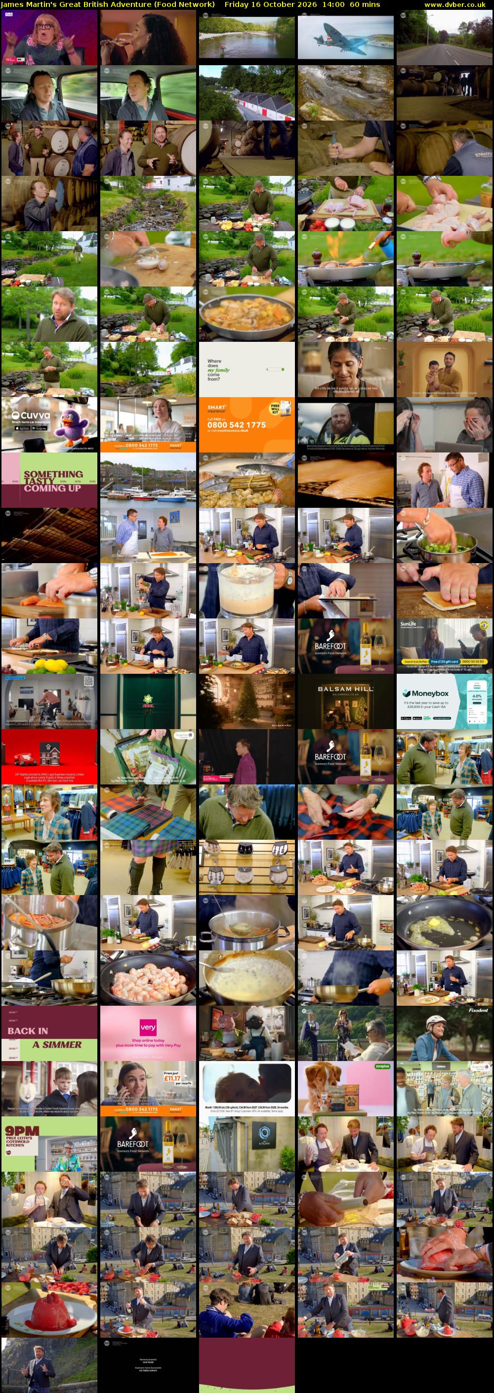 James Martin's Great British Adventure (Food Network) Friday 16 October 2026 14:00 - 15:00