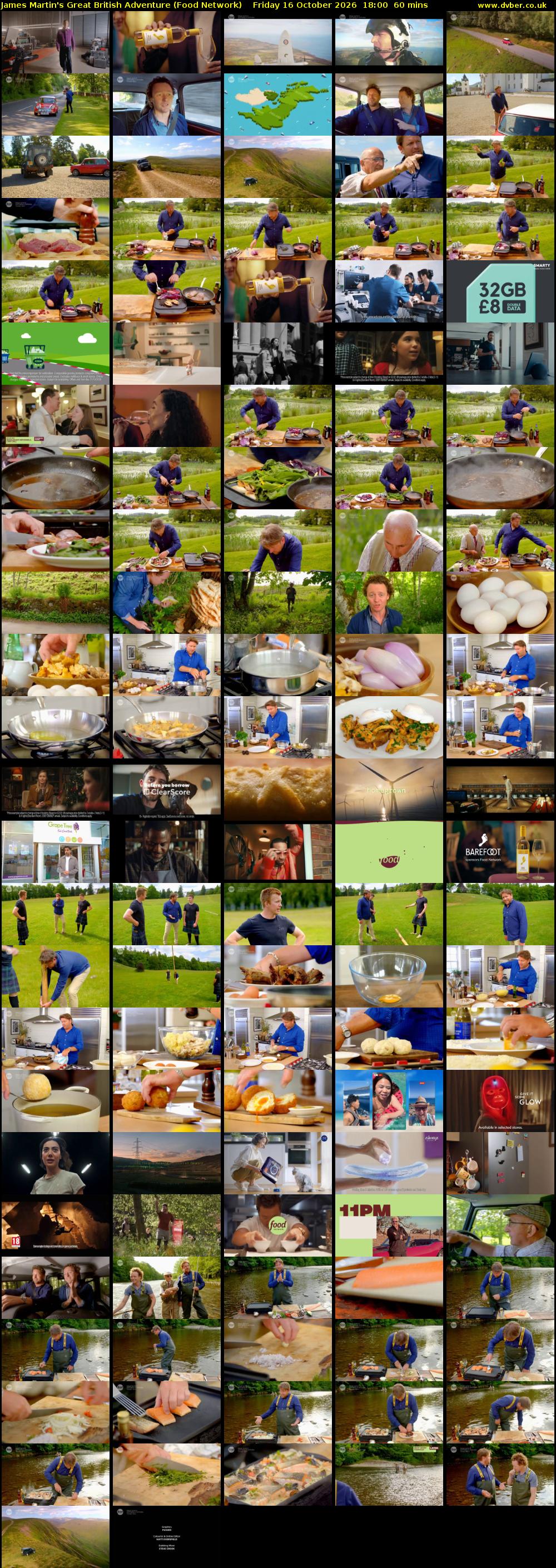 James Martin's Great British Adventure (Food Network) Friday 16 October 2026 18:00 - 19:00