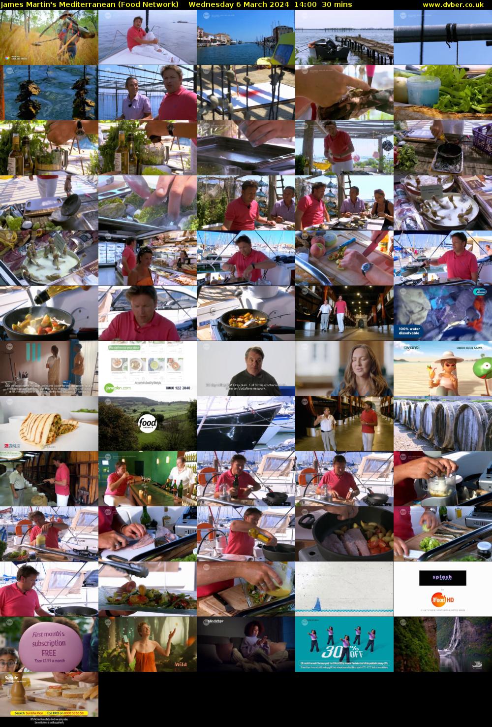 James Martin's Mediterranean (Food Network) Wednesday 6 March 2024 14:00 - 14:30