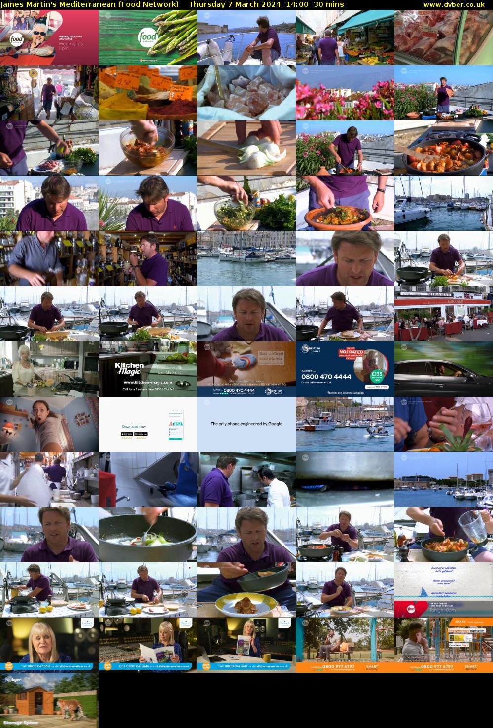 James Martin's Mediterranean (Food Network) Thursday 7 March 2024 14:00 - 14:30