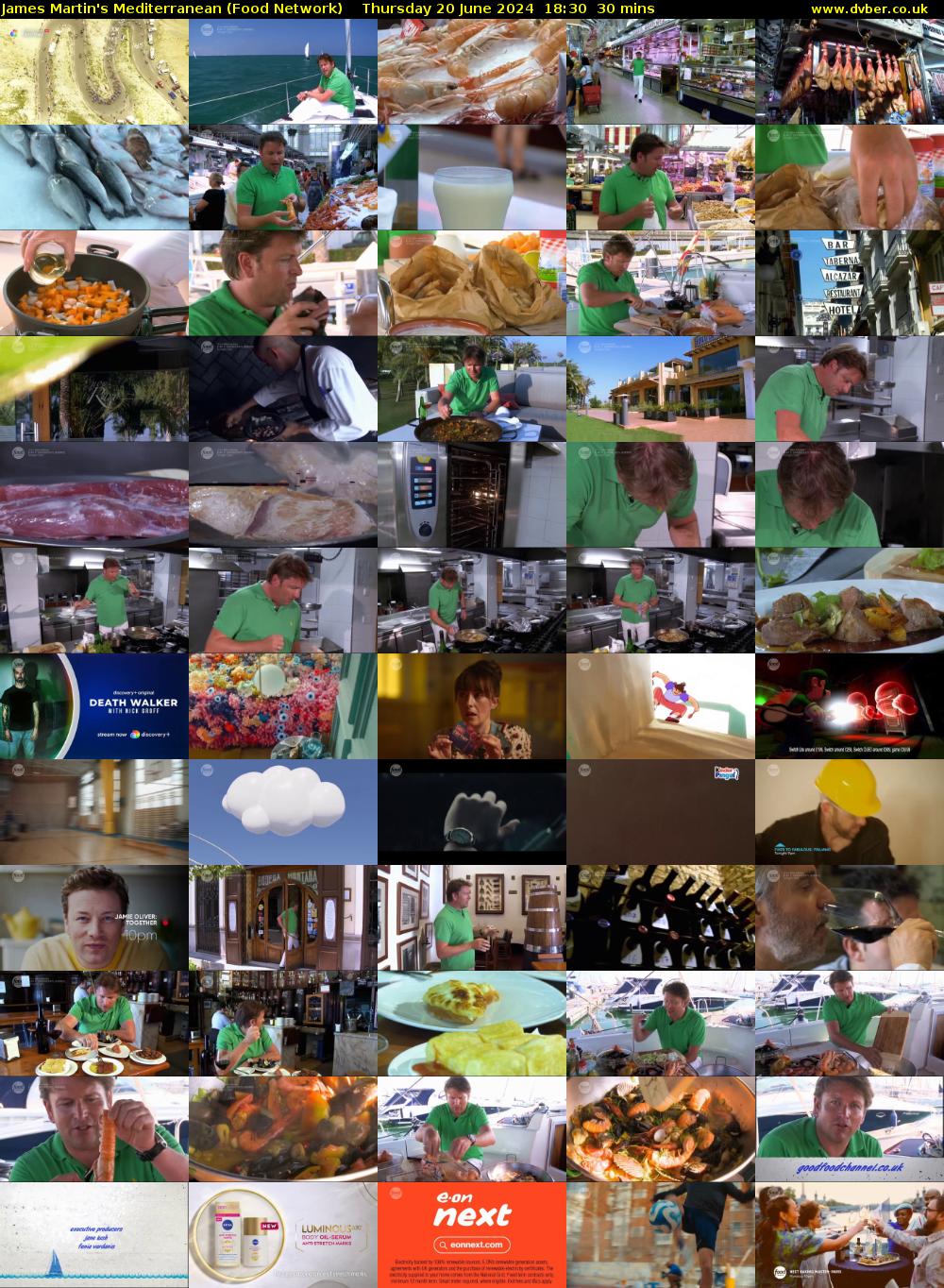 James Martin's Mediterranean (Food Network) Thursday 20 June 2024 18:30 - 19:00