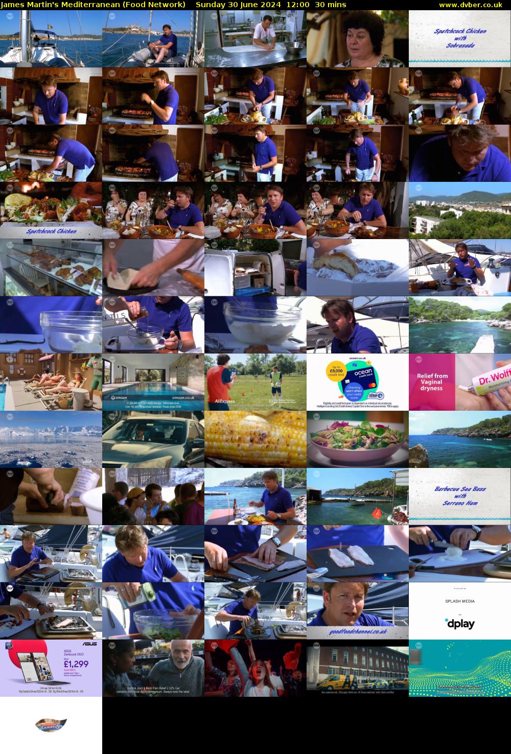James Martin's Mediterranean (Food Network) Sunday 30 June 2024 12:00 - 12:30