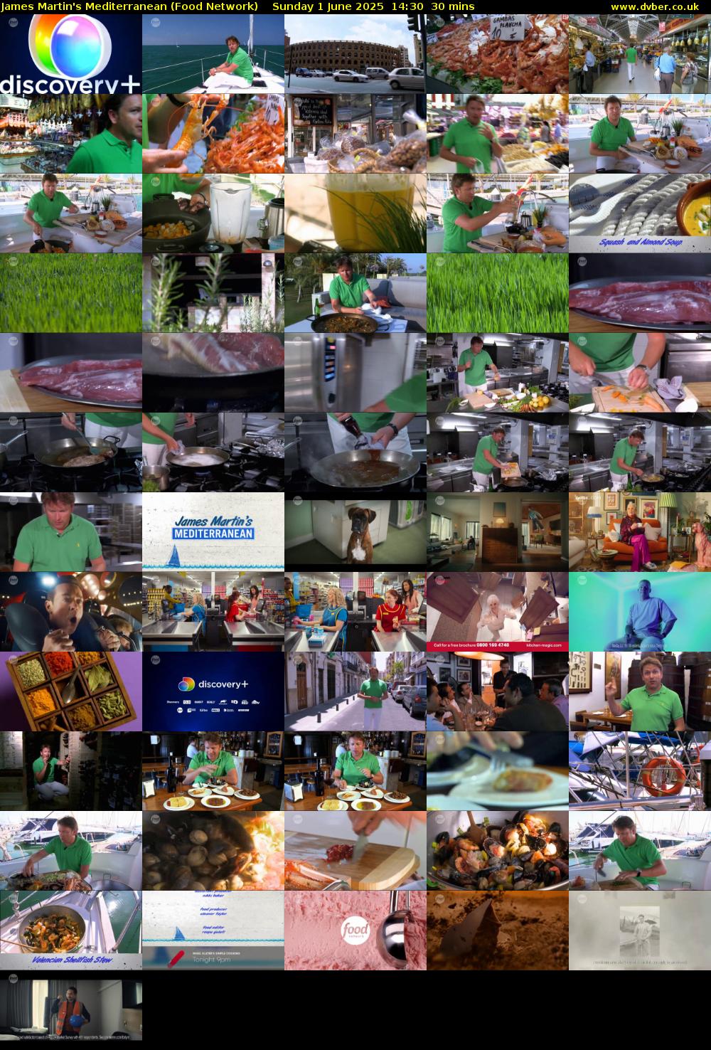 James Martin's Mediterranean (Food Network) Sunday 1 June 2025 14:30 - 15:00