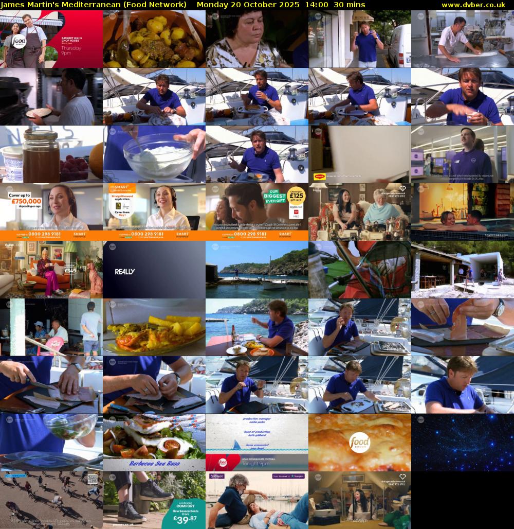 James Martin's Mediterranean (Food Network) Monday 20 October 2025 14:00 - 14:30
