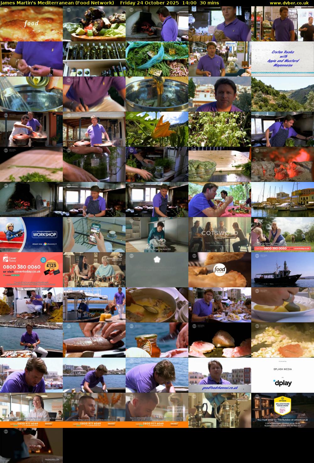 James Martin's Mediterranean (Food Network) Friday 24 October 2025 14:00 - 14:30