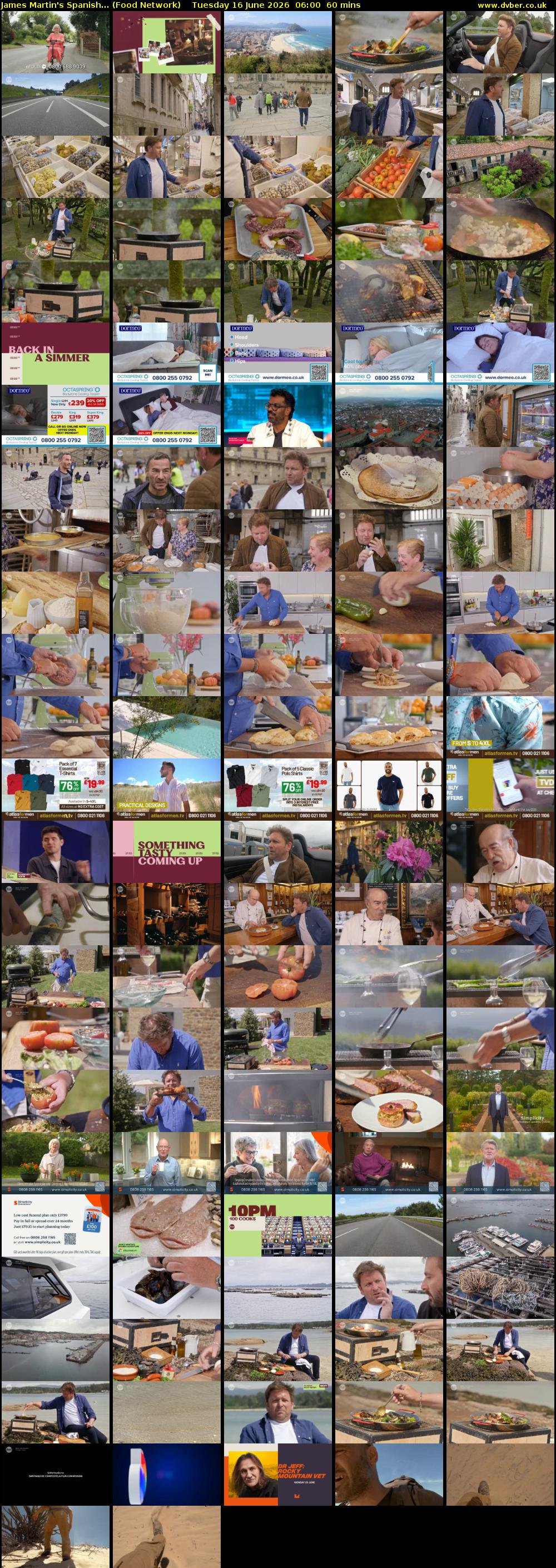 James Martin's Spanish... (Food Network) Tuesday 16 June 2026 06:00 - 07:00