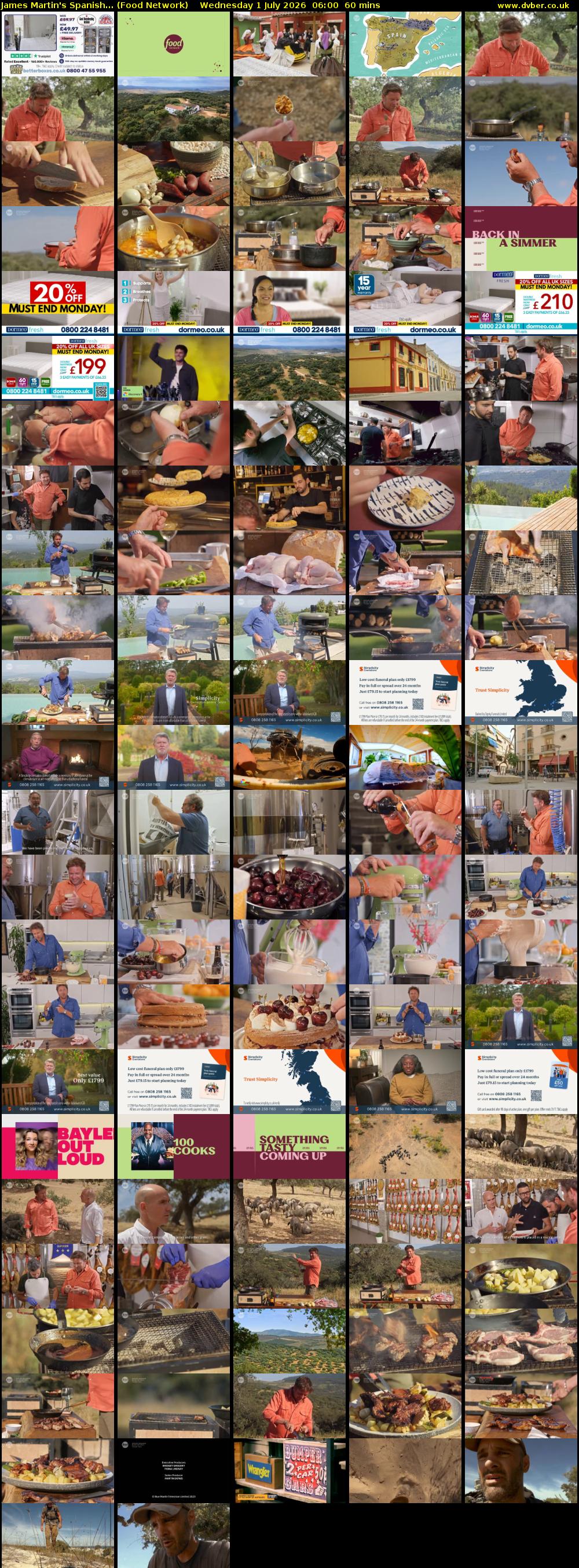 James Martin's Spanish... (Food Network) Wednesday 1 July 2026 06:00 - 07:00
