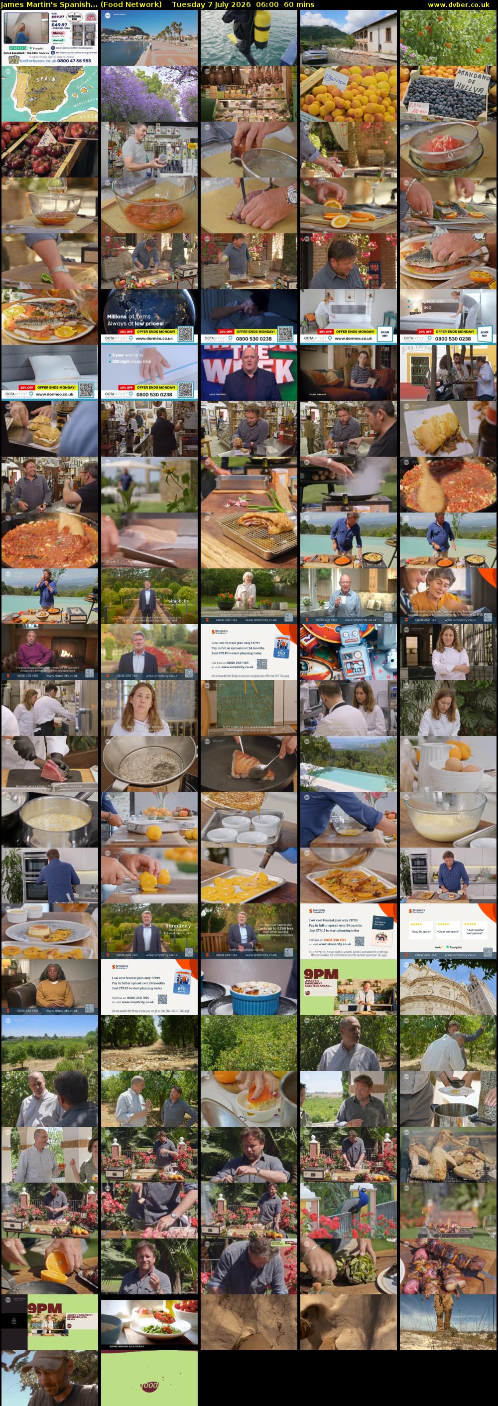James Martin's Spanish... (Food Network) Tuesday 7 July 2026 06:00 - 07:00