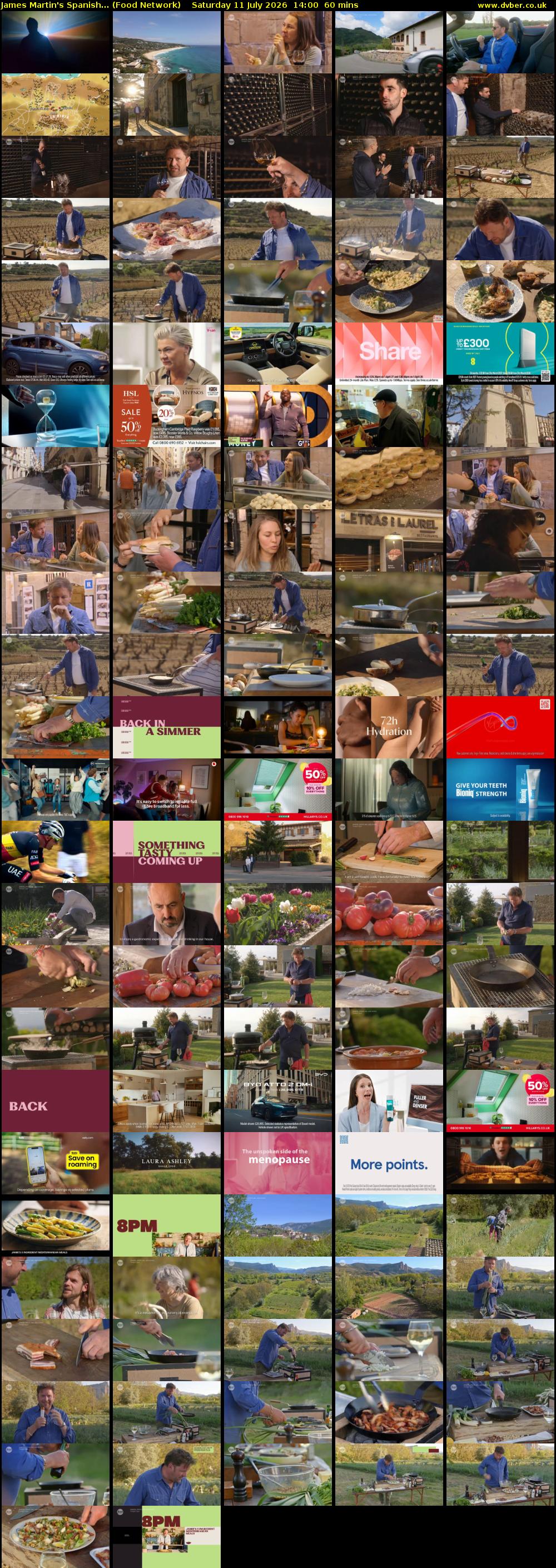 James Martin's Spanish... (Food Network) Saturday 11 July 2026 14:00 - 15:00
