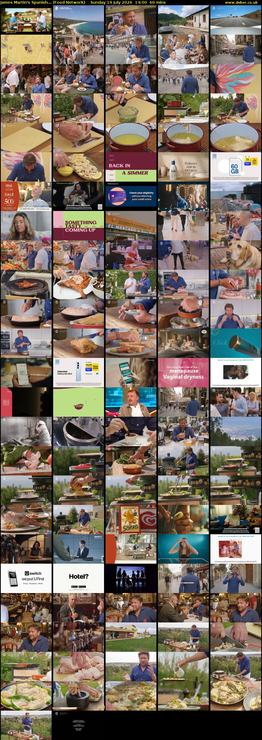 James Martin's Spanish... (Food Network) Sunday 19 July 2026 14:00 - 15:00