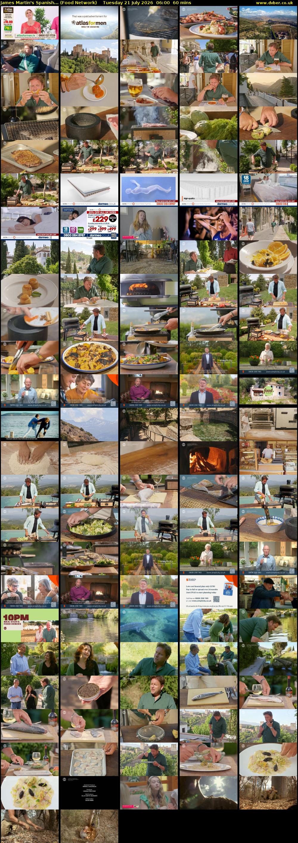 James Martin's Spanish... (Food Network) Tuesday 21 July 2026 06:00 - 07:00