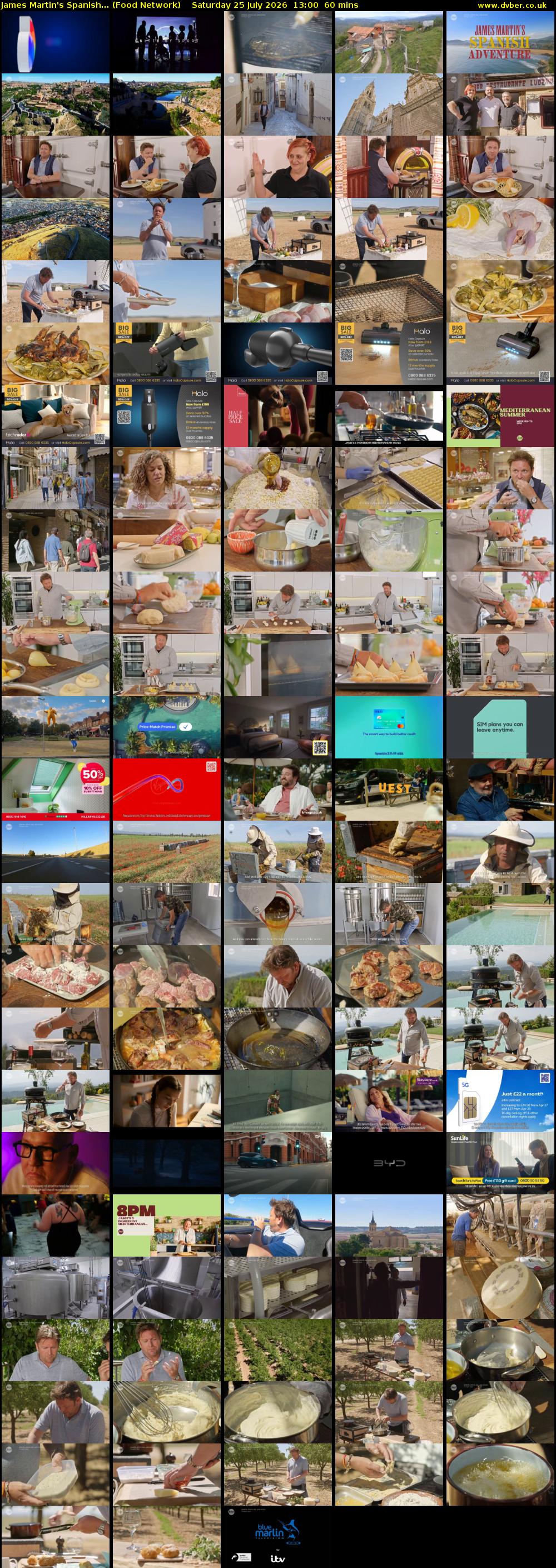 James Martin's Spanish... (Food Network) Saturday 25 July 2026 13:00 - 14:00