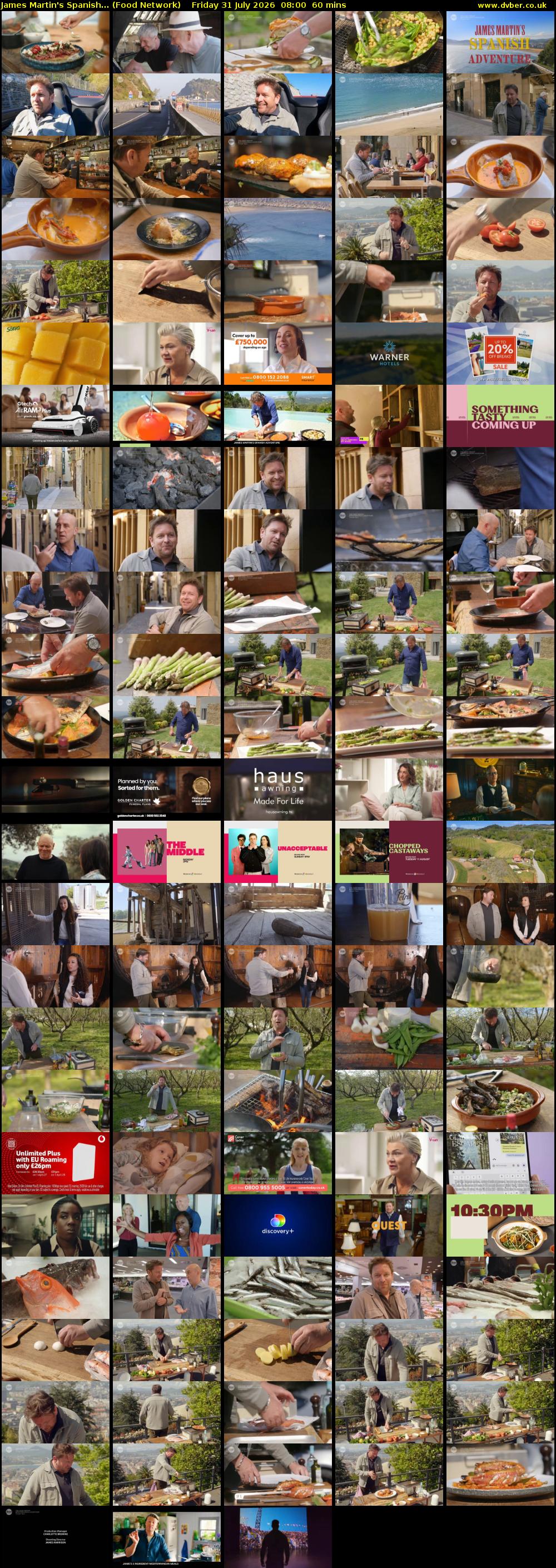 James Martin's Spanish... (Food Network) Friday 31 July 2026 08:00 - 09:00