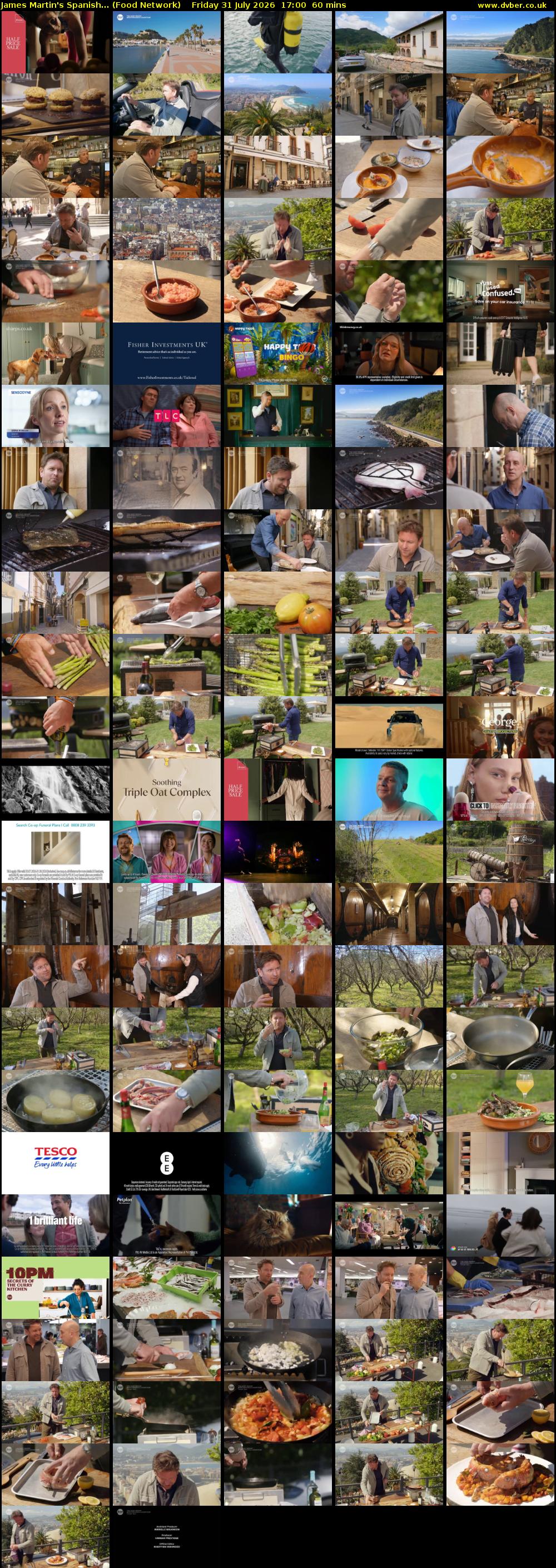 James Martin's Spanish... (Food Network) Friday 31 July 2026 17:00 - 18:00