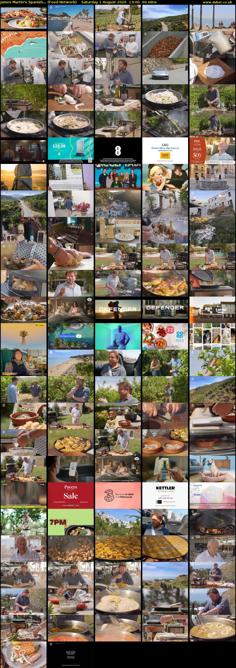 James Martin's Spanish... (Food Network) Saturday 1 August 2026 13:00 - 14:00