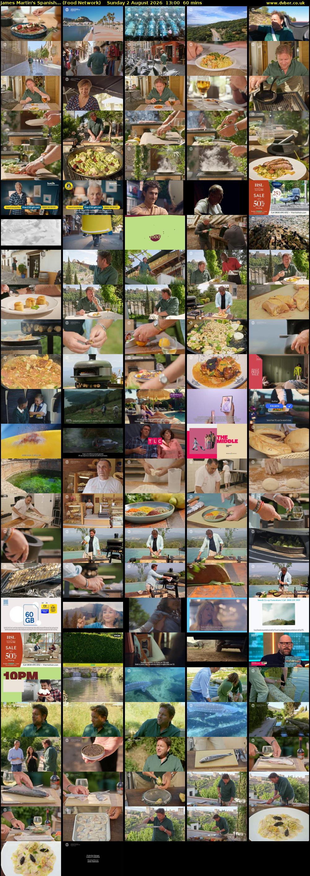 James Martin's Spanish... (Food Network) Sunday 2 August 2026 13:00 - 14:00