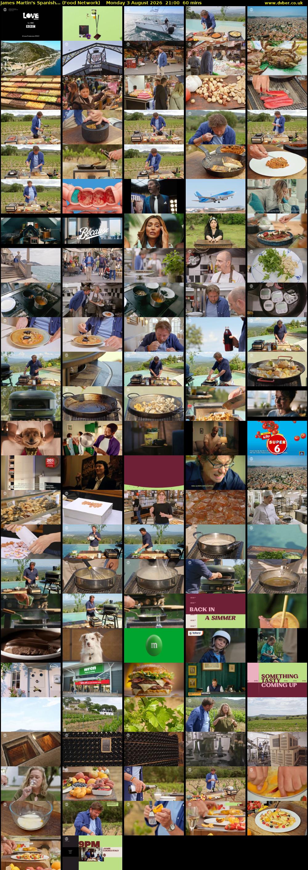 James Martin's Spanish... (Food Network) Monday 3 August 2026 21:00 - 22:00