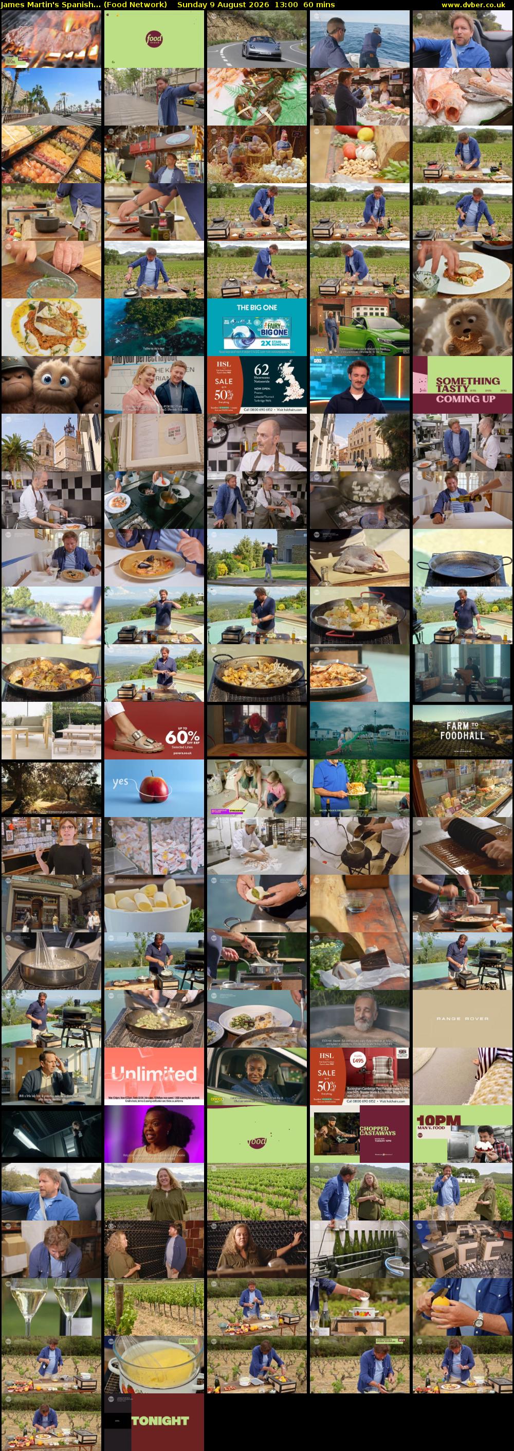 James Martin's Spanish... (Food Network) Sunday 9 August 2026 13:00 - 14:00