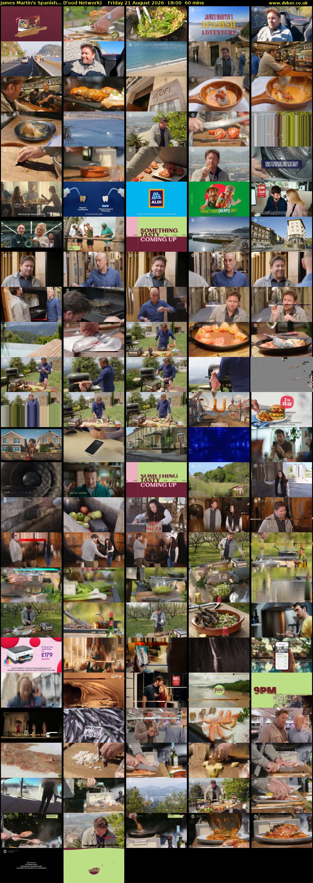 James Martin's Spanish... (Food Network) Friday 21 August 2026 18:00 - 19:00