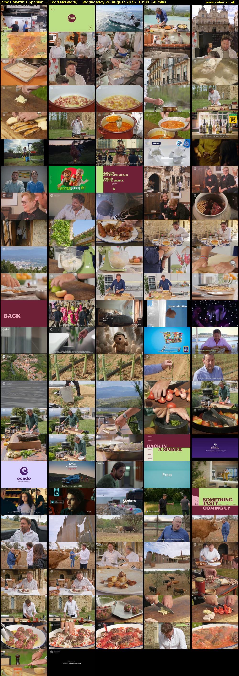 James Martin's Spanish... (Food Network) Wednesday 26 August 2026 18:00 - 19:00