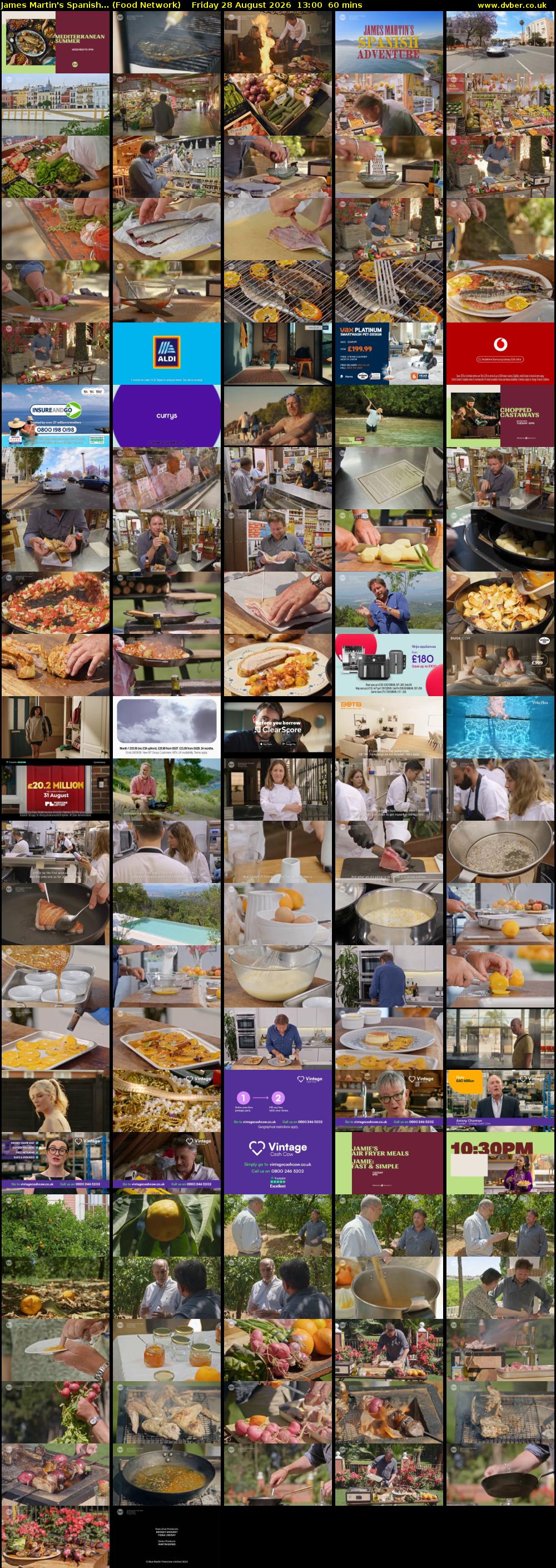 James Martin's Spanish... (Food Network) Friday 28 August 2026 13:00 - 14:00