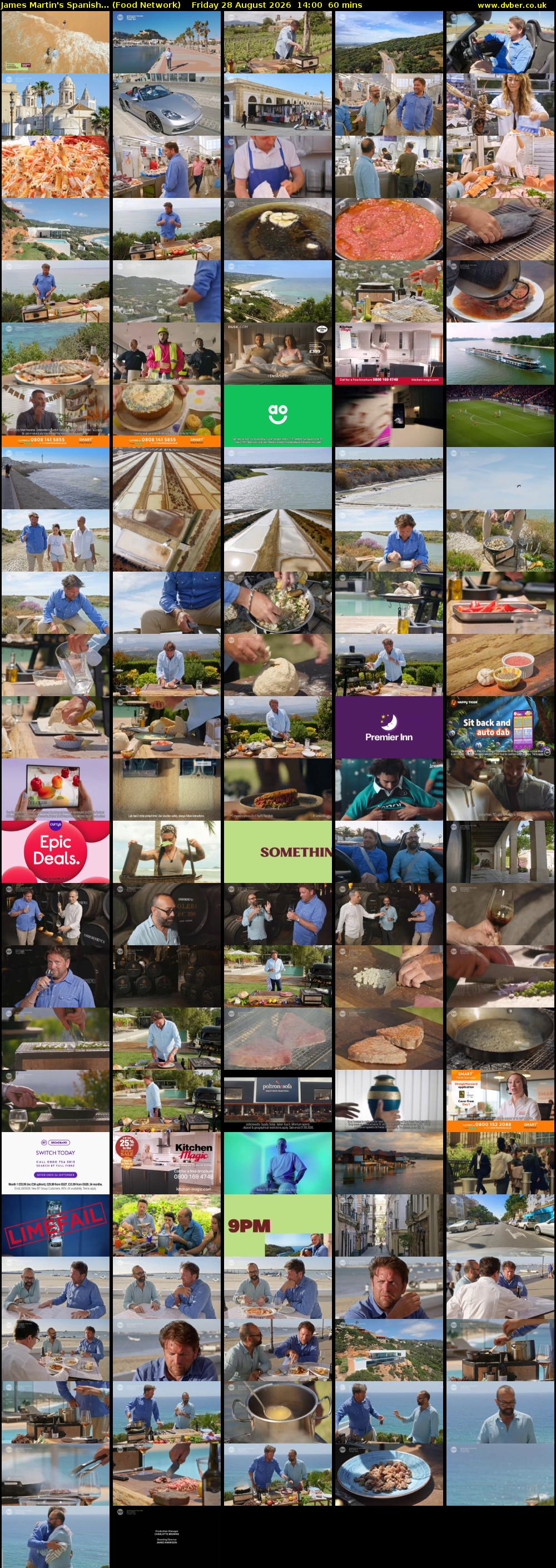 James Martin's Spanish... (Food Network) Friday 28 August 2026 14:00 - 15:00
