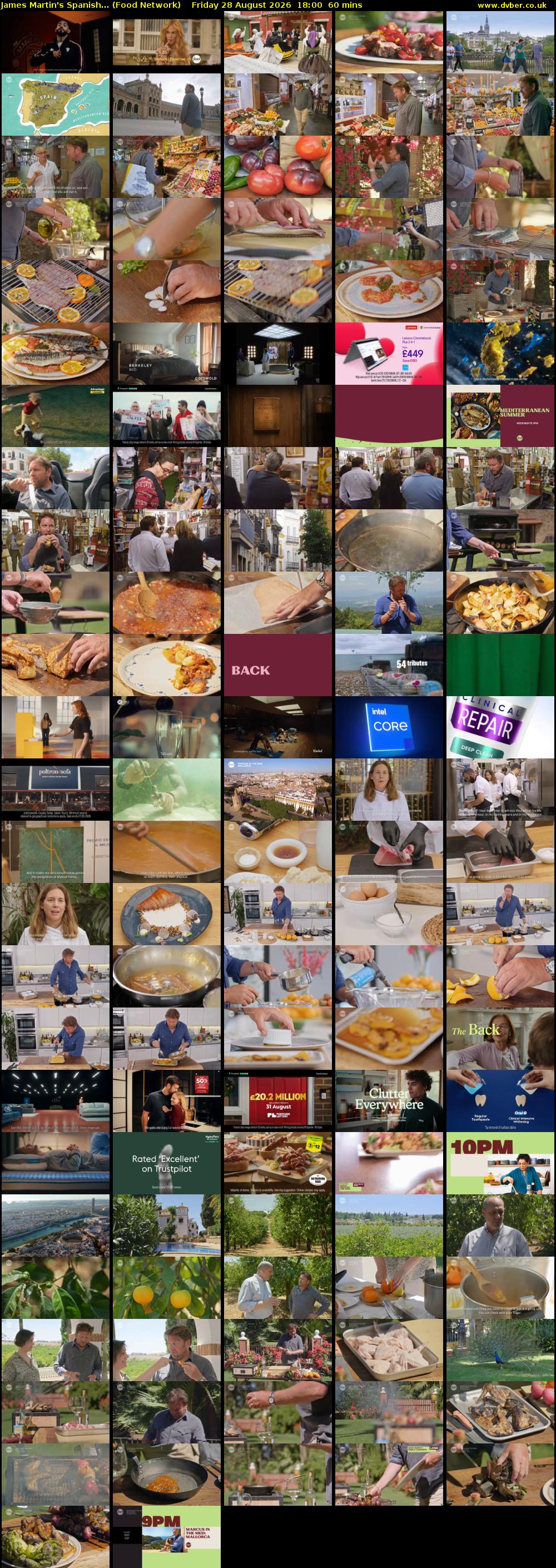 James Martin's Spanish... (Food Network) Friday 28 August 2026 18:00 - 19:00