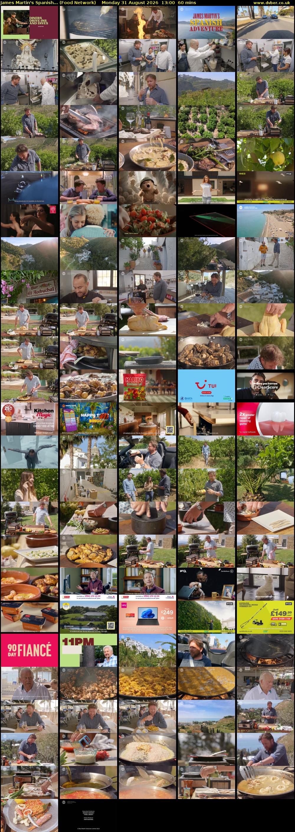 James Martin's Spanish... (Food Network) Monday 31 August 2026 13:00 - 14:00