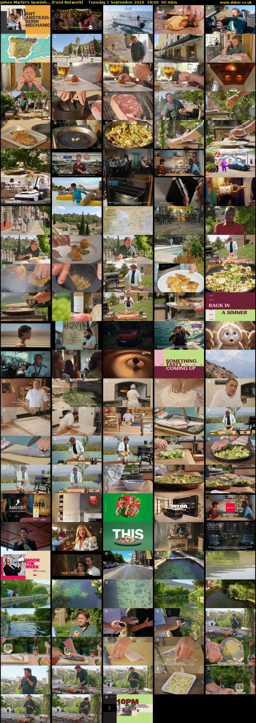 James Martin's Spanish... (Food Network) Tuesday 1 September 2026 18:00 - 19:00