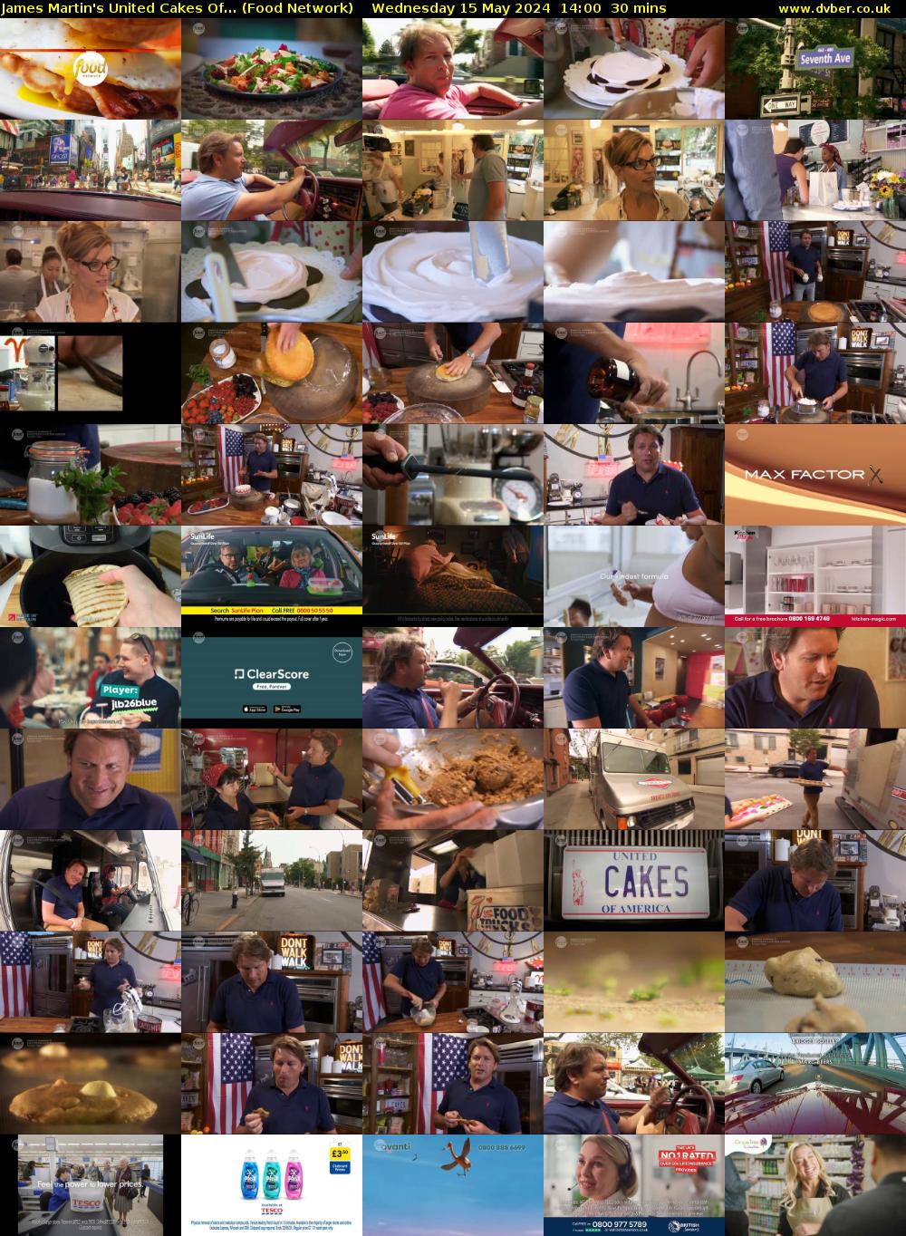 James Martin's United Cakes Of... (Food Network) Wednesday 15 May 2024 14:00 - 14:30