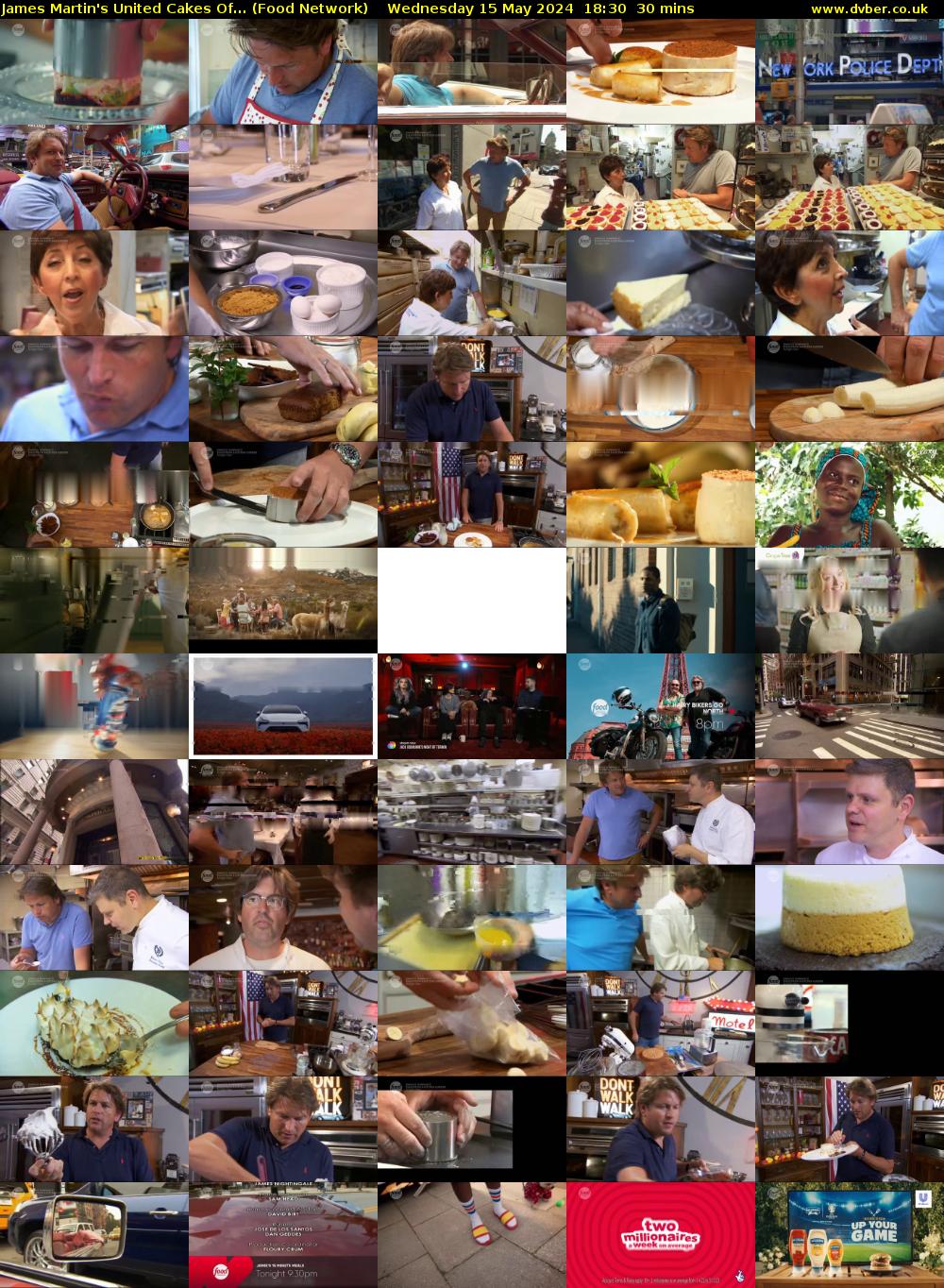 James Martin's United Cakes Of... (Food Network) Wednesday 15 May 2024 18:30 - 19:00