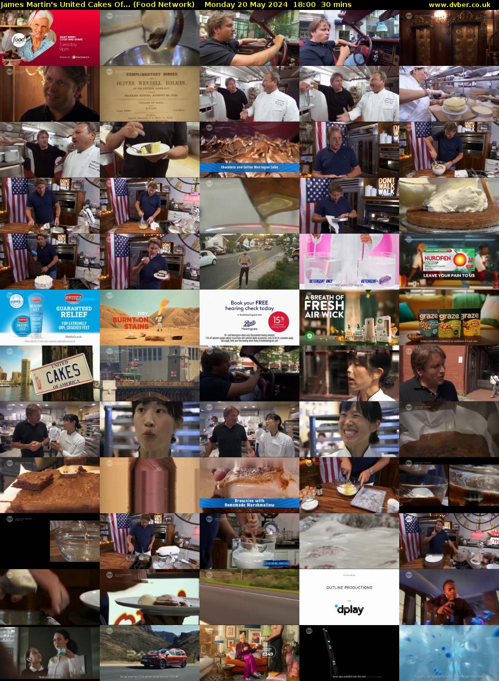 James Martin's United Cakes Of... (Food Network) Monday 20 May 2024 18:00 - 18:30