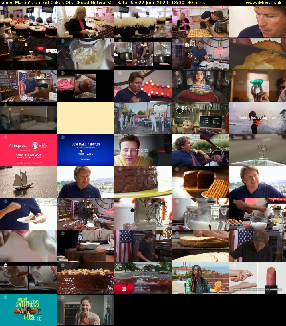James Martin's United Cakes Of... (Food Network) Saturday 22 June 2024 13:30 - 14:00