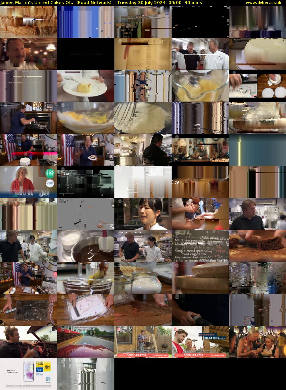 James Martin's United Cakes Of... (Food Network) Tuesday 30 July 2024 09:00 - 09:30
