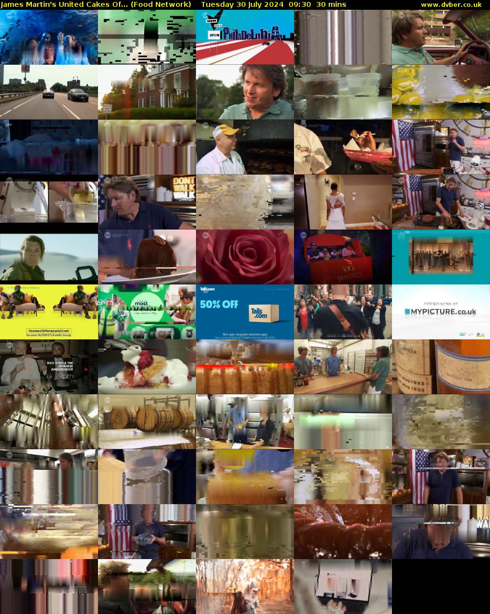 James Martin's United Cakes Of... (Food Network) Tuesday 30 July 2024 09:30 - 10:00
